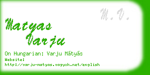matyas varju business card
