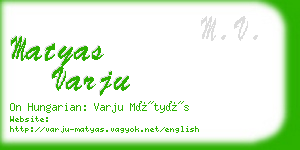 matyas varju business card